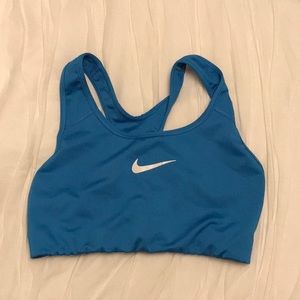 Blue nike sports bra